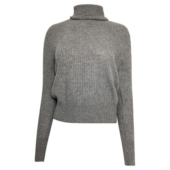 Weekend Max Mara Turtleneck Sweater in Grey Cashmere - Picture 1 of 10